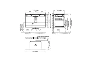 Тумба с раковиной Astra-Form Классик 4631177715846 100 см зелёный матовый